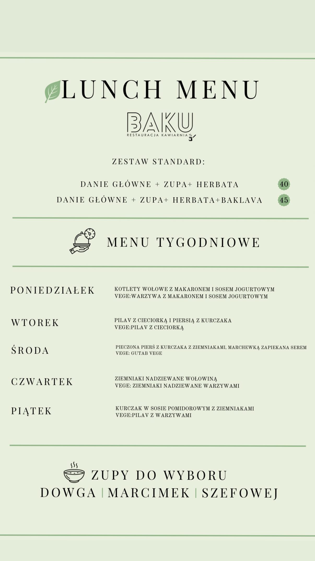 Lunch Menu