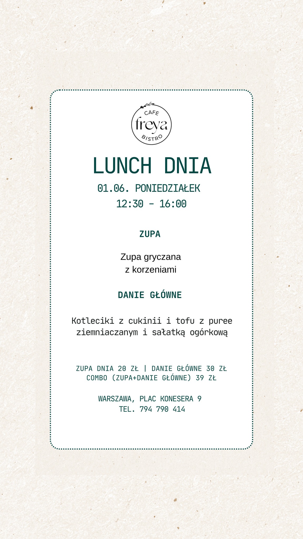 Lunch dnia