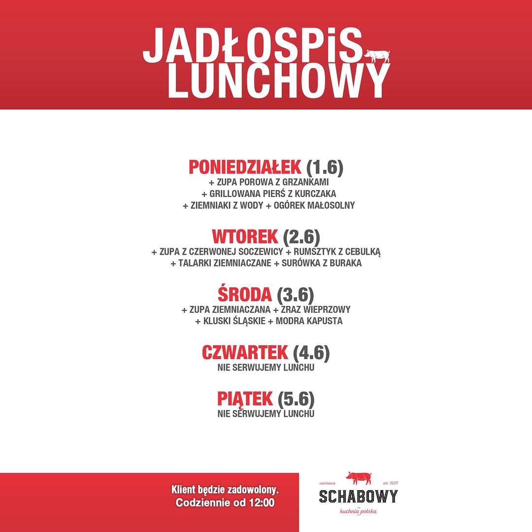 Jadłospis lunchowy