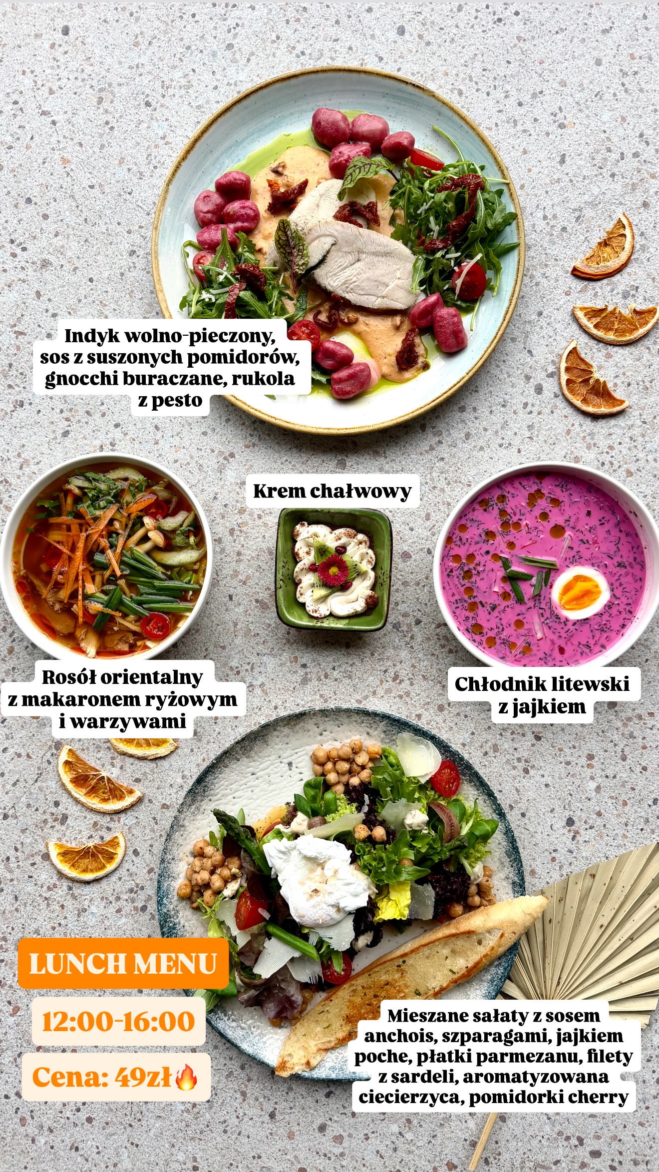 Lunch menu