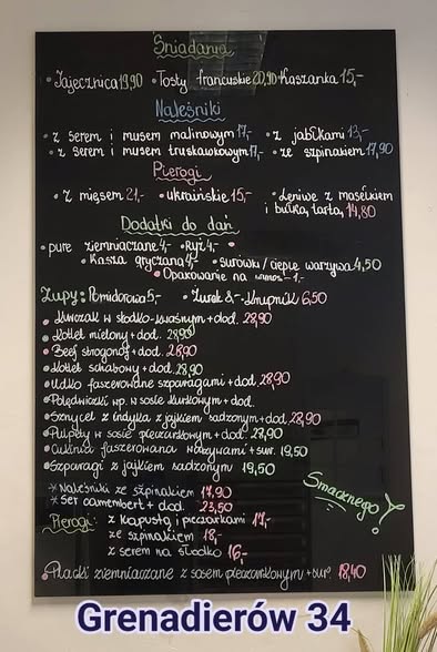 Menu dnia